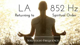 LA  852 Hz  pure tone  Solfeggio Frequency  Returning to Spiritual Order  8 Hours [upl. by Calder]