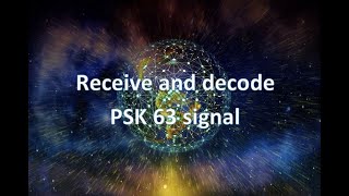 PSK 63 Signale empfangen und dekodieren [upl. by Laro]