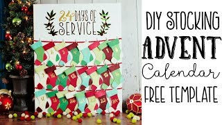 How to Make a Christmas Advent Calendar free template [upl. by Earesed143]