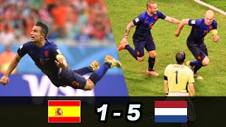 ● Spain 15 Netherlands ● 2014 World Cup All Goals amp Highlights HD [upl. by Nwahsak]