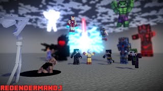 Team SCP Foundation vs Team Anime vs Team Marvel vs Team DC  Minecraft Battle Animation [upl. by Beaulieu]