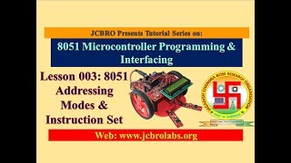 Lesson 003 8051 Addressing Modes and Instruction Set [upl. by Denver680]