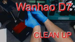 Wanhao D7 SLA Clean up [upl. by Nomahs910]