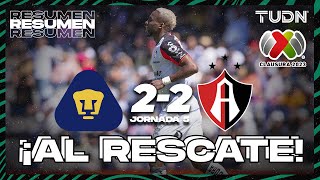 Resumen y goles  Pumas 22 Atlas  Liga Mx  CL2023 J5  TUDN [upl. by Initof272]