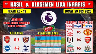 Hasil Liga Inggris Tadi Malam  ARSENAL vs WEST HAM  BRIGHTON vs TOTTENHAM  EPL 2023 Pekan Ke 19 [upl. by Drallim]