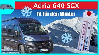 Winter im Campervan Adria 640 SGX  Winterfest  Frostschutz  Wintercamping [upl. by Zilla]