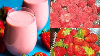 HOW TO MAKE STRAWBERRY RASPBERRY BERRY SMOOTHIEHEALTHY SMOOTHIE RECIPECOOKING VLOGSAkshataFatnani [upl. by Naujed]