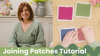 How to Join Crochet Patches  Country Cottage CAL  Hobbycraft [upl. by Nawiat]