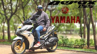 2023 New Yamaha Aerox 155 Silver Color Walkaround Review  Whats New [upl. by Ameerahs]