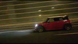 Mini cooper s compressor anti lag flame exhaust sound [upl. by Ahsenhoj]