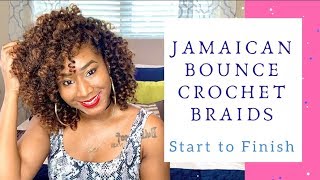 Jamaican Bounce Crochet Braids Start to Finish [upl. by Amsirhc]