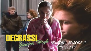 Degrassi Junior High  1x11 “It’s Late” REACTION [upl. by Neerroc]