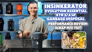 InSinkErator Evolution Essential XTR 34 HP Garbage Disposal Performance Review Scrap Mix Test [upl. by Gnud]