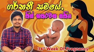 Pregnancy 34th Week  Sinhala Medical Review  අම්මයි බබයි [upl. by Alleira606]