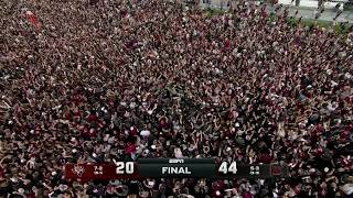 South Carolina fans storm the field after upsetting Texas AampM 👀  ESPN College Football [upl. by Bonnie]