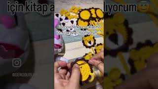 Aslan fiğürlü kitap ayracı🫠🫠 amigurumi handmade kitapayracı kitap beniöneçıkart keşfet [upl. by Bencion]