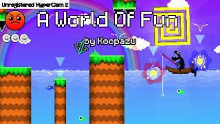 A World Of Fun by Koopazu Harder 6 stars 3 coins Rate Geometry Dash [upl. by Eenor]