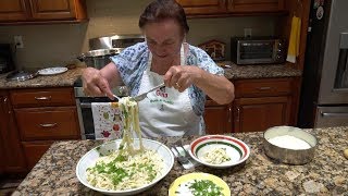 Italian Grandma Makes Fettuccine Alfredo [upl. by Einafit]