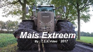 Mais hakselen 2017 Modderen Stuck in the mud Fendt Krone [upl. by Airb463]