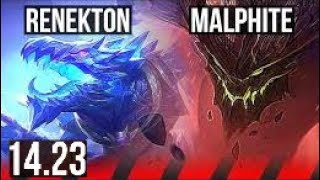 Renekton vs Malphite TOP 147 EUW Grandmasters [upl. by Yesnek]