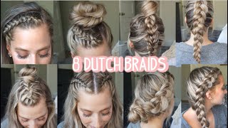 8 DUTCH BRAID HAIRSTYLES YOU NEED TO TRY Short Medium amp Long Hair [upl. by Harbird564]