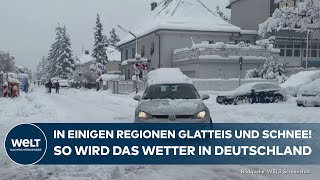 WETTER Vorsicht Glatteis und Schnee Winter hat Deutschland im Griff  teils wird es wärmer [upl. by Michey317]