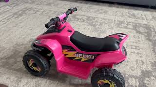 Aosom 6V Kids ATV 4Wheeler Ride on Review [upl. by Eniledgam]