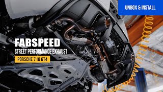 Porsche Cayman 718 GT4 Fabspeed Valvetronic XPipe Exhaust  Installation amp Sound  SVBimmer [upl. by Ilan485]