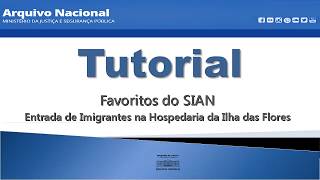 Tutorial Favoritos do SIAN  Hospedaria da Ilha das Flores [upl. by Osborn638]