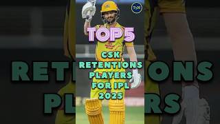 Top 5 CSK Retention s players for IPL 2025 csk retentions trending viralshort [upl. by Gerkman10]