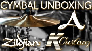 NEW Zildjian Cymbal Unboxing NEW A Series amp K Custom Hybrid cymbals [upl. by Kowalski64]