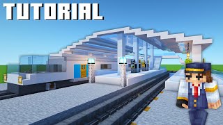 Minecraft Tutorial How To Make A Modern Train Station quot2023 City Buildsquot [upl. by O'Toole943]