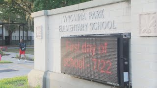 Wyomina Park Elementary School students start yearround school year [upl. by Oralee]