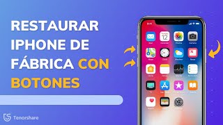 Cómo restaurar iPhone de fábrica con botones guía útil [upl. by Liggett]