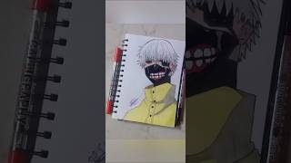 Ken kaneki drawing 👿 the arts shubham ken kaneki drawing shourt [upl. by Holden]