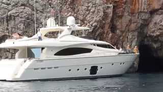 Big yacht fails to enter the Blue cave  Montenegro PlavaSpilja superyacht mediterranean [upl. by Sigismundo]