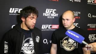 Magomed Mustafaev UFC Fight Night Berlin Post Fight Media Scrum [upl. by Aramenta]