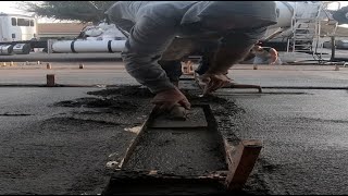 How To Pour A Concrete Driveway With Brick Bands [upl. by Ylac569]