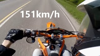 KTM EXC 125 0100kmh and Top Speed [upl. by Pollyanna]