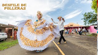 Tradicional Desfile de Pollera en el Festival Nacional del Tambor y la Pollera [upl. by Enelrihs]