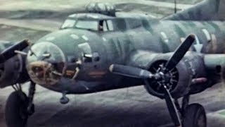 Color Footage Of Memphis Belle During WWII • B17 Bomber [upl. by Ahseer]