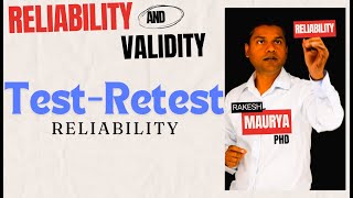 Reliability and Validity in Research TestRetest Reliability [upl. by Adnarim]