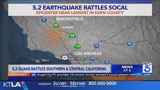 Magnitude 52 earthquake strikes Southern California [upl. by Camilla]