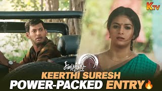 Keerthy Suresh’s Epic Entry Scene 🔥  Sandakozhi 2  Vishal  Rajkiran  K TV [upl. by Akelahs]