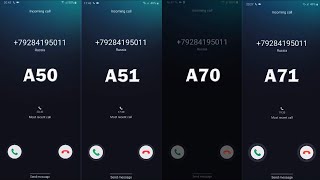 SAMSUNG GALAXY A50  A51  A70  A71 incoming call [upl. by Ocirema]