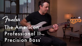 Exploring The American Professional II Precision Bass  American Professional II Series  Fender [upl. by Egroej]