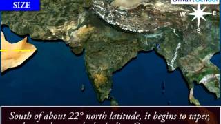 India Size and Location  Geography [upl. by Buck]