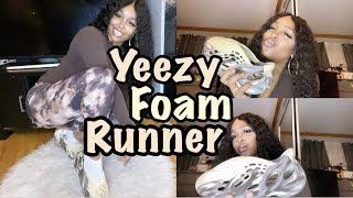 Yeezy Foam Runner Review  Yeezy Foam Runner Sizing Guide  MX Cream Clay  Size 5  Danielle Denese [upl. by Camella]