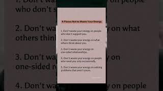 Don’t waste your energy manifestation focushabits motivation focustips life advice [upl. by Willett290]