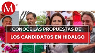 Candidatos a gubernatura de Hidalgo dan a conocer sus propuestas previo a debate [upl. by Eanal]